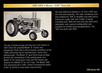 1995 John Deere #5 Model GW Tractor Back