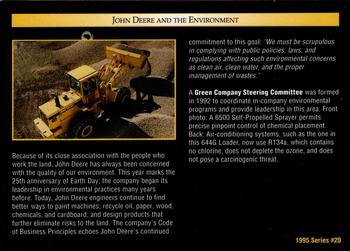 1995 John Deere #20 John Deere and the Environment Back