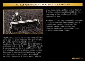 1995 John Deere #21 John Deere-Van Brunt Model EE Grain Drill Back