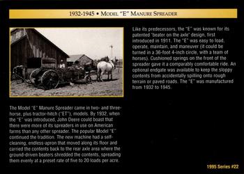 1995 John Deere #22 Model E Manure Spreader Back