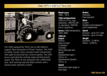 1995 John Deere #24 1020 LU Tractor Back