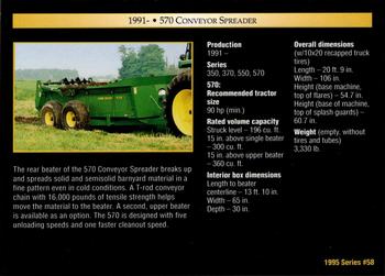 1995 John Deere #58 570 Conveyor Spreader Back