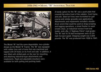 1995 John Deere #63 Model BI Industrial Tractor Back