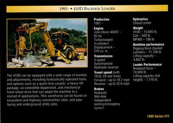 1995 John Deere #77 410D Backhoe Loader Back