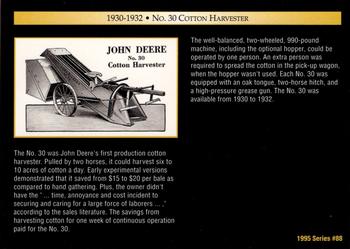 1995 John Deere #88 No. 30 Cotton Harvester Back