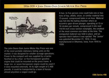 1995 John Deere #90 John Deere-Dain Junior-Motor Hay Press Back