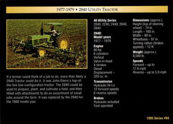 1995 John Deere #94 2840 Utility Tractor Back