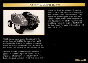 1995 John Deere #95 60 Orchard Tractor Back