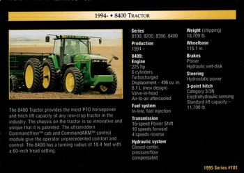 1995 John Deere #101 Lentricular-die 8400 Tractor Back