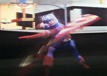 1996 Fleer/SkyBox Marvel Motion - VirtualVision #NNO Captain America Front
