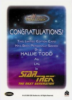 2010 Rittenhouse The Women of Star Trek - Autographs #NNO Hallie Todd Back