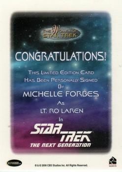 2010 Rittenhouse The Women of Star Trek - Autographs #NNO Michelle Forbes Back