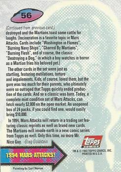 1994 Topps Mars Attacks - Promo #56 1994 Reinvasion Back