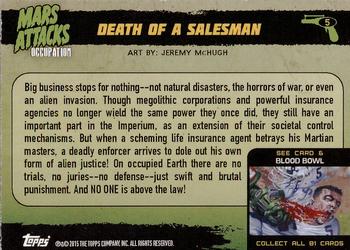 2015 Topps Mars Attacks Occupation #5 Death of a Salesman Back