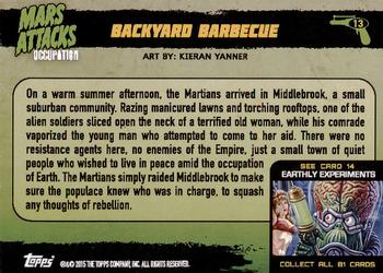 2015 Topps Mars Attacks Occupation #13 Backyard Barbecue Back