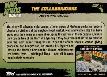 2015 Topps Mars Attacks Occupation #15 The Collaborators Back