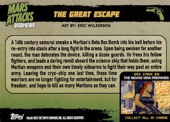2015 Topps Mars Attacks Occupation #24 The Great Escape Back