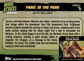 2015 Topps Mars Attacks Occupation #27 Panic in the Park Back