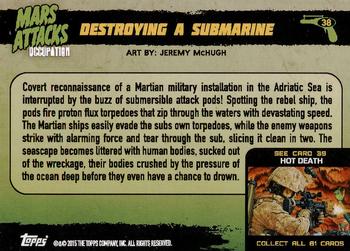 2015 Topps Mars Attacks Occupation #38 Destroying a Submarine Back