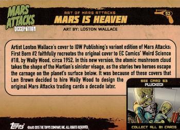 2015 Topps Mars Attacks Occupation #52 Mars Is Heaven Back