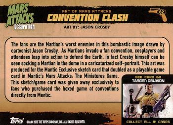 2015 Topps Mars Attacks Occupation #62 Convention Clash Back