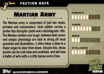 2015 Topps Mars Attacks Occupation #64 Martian Army Back