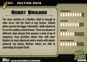 2015 Topps Mars Attacks Occupation #72 Robot Brigade Back