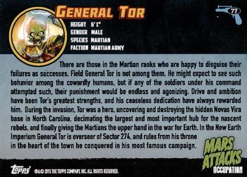 2015 Topps Mars Attacks Occupation #77 General Tor Back