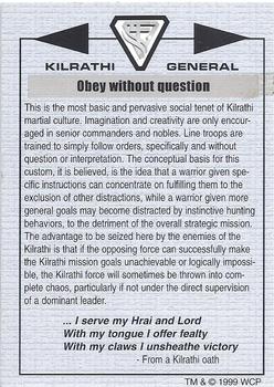 1999 X-Toys Wing Commander #NNO Kilrathi General Back