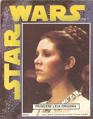 1977 General Mills Star Wars Stickers #NNO Princess Leia Organa Front