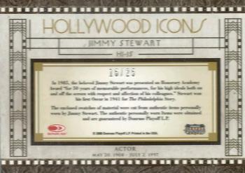 2008 Donruss Americana Celebrity Cuts - Hollywood Icons Quad Materials Die Cuts Icon #HI-JS Jimmy Stewart Back