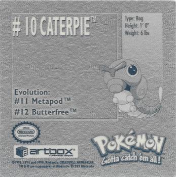 1999 Artbox Pokemon Stickers Series 1 #10 Caterpie Back