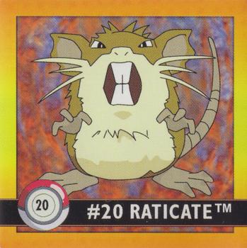 1999 Artbox Pokemon Stickers Series 1 #20 Raticate Front