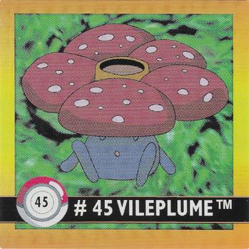 1999 Artbox Pokemon Stickers Series 1 #45 Vileplume Front