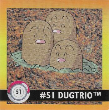 1999 Artbox Pokemon Stickers Series 1 #51 Dugtrio Front