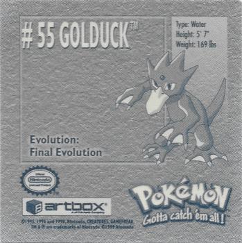 1999 Artbox Pokemon Stickers Series 1 #55 Golduck Back