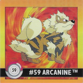 1999 Artbox Pokemon Stickers Series 1 #59 Arcanine Front