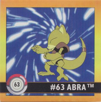 1999 Artbox Pokemon Stickers Series 1 #63 Abra Front