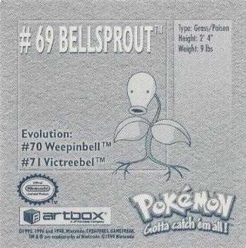 1999 Artbox Pokemon Stickers Series 1 #69 Bellsprout Back