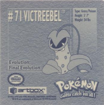 1999 Artbox Pokemon Stickers Series 1 #71 Victreebel Back