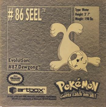 1999 Artbox Pokemon Stickers Series 1 #86 Seel Back
