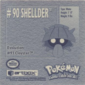 1999 Artbox Pokemon Stickers Series 1 #90 Shellder Back