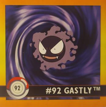 1999 Artbox Pokemon Stickers Series 1 #92 Gastly Front