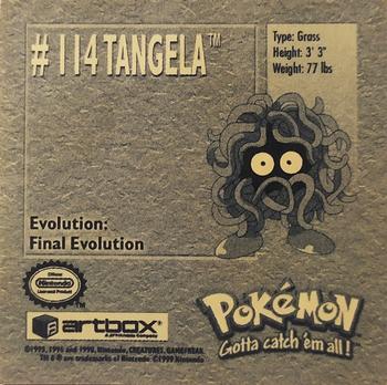 1999 Artbox Pokemon Stickers Series 1 #114 Tangela Back