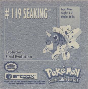 1999 Artbox Pokemon Stickers Series 1 #119 Seaking Back