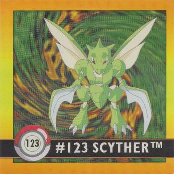 1999 Artbox Pokemon Stickers Series 1 #123 Scyther Front