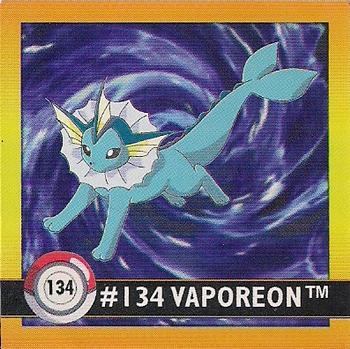 1999 Artbox Pokemon Stickers Series 1 #134 Vaporeon Front