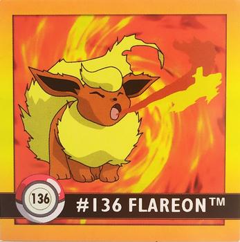 1999 Artbox Pokemon Stickers Series 1 #136 Flareon Front