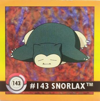 1999 Artbox Pokemon Stickers Series 1 #143 Snorlax Front