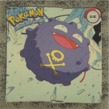1999 Artbox Pokemon Stickers Series 1 #G18 Koffing Front